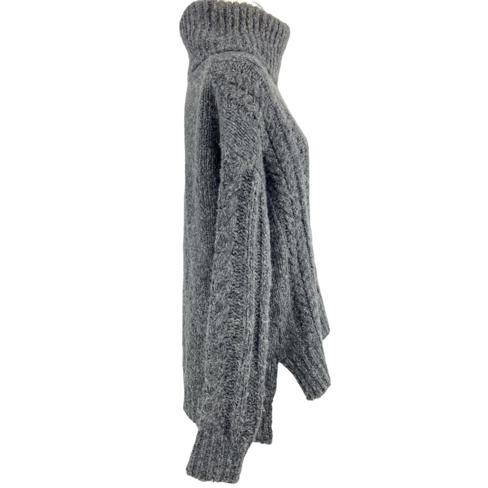 SMARTWOOL Oversized Boyfriend Cable Knit Turtle Neck Sweater Small - Picture 4 of 8